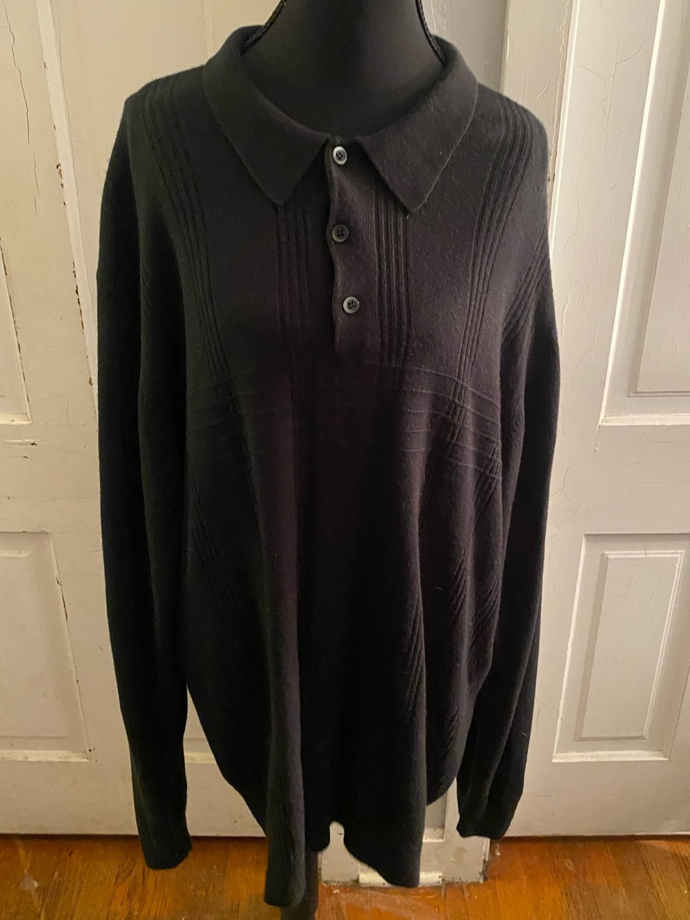 Dockers Men's Black Polo Sweater